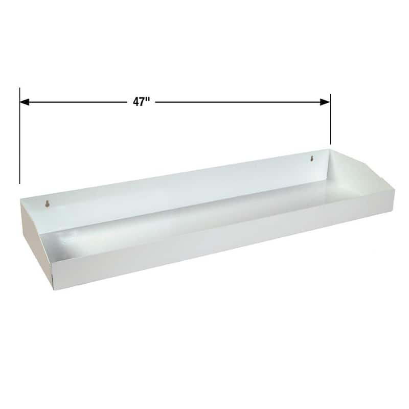 Buyers Products Company 47 in. 1-Compartment Topsider Truck Tool Cabinet Shelf Tray for a 96 in. Box in White - 1702860TRAY