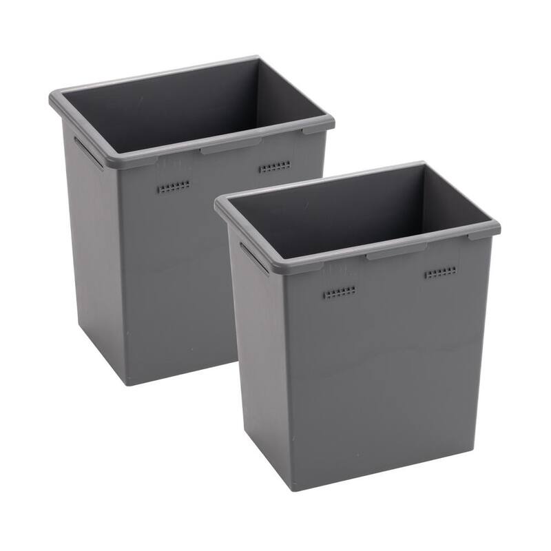 DECKED Deep Stash Storage Bins for Top Mount Truck Tool Box vX and vY Drawer Systems (2-Pack) - A0085-DSBN-GRY