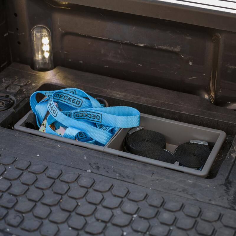 DECKED Deep Stash Storage Bins for Top Mount Truck Tool Box vX and vY Drawer Systems (2-Pack) - A0085-DSBN-GRY