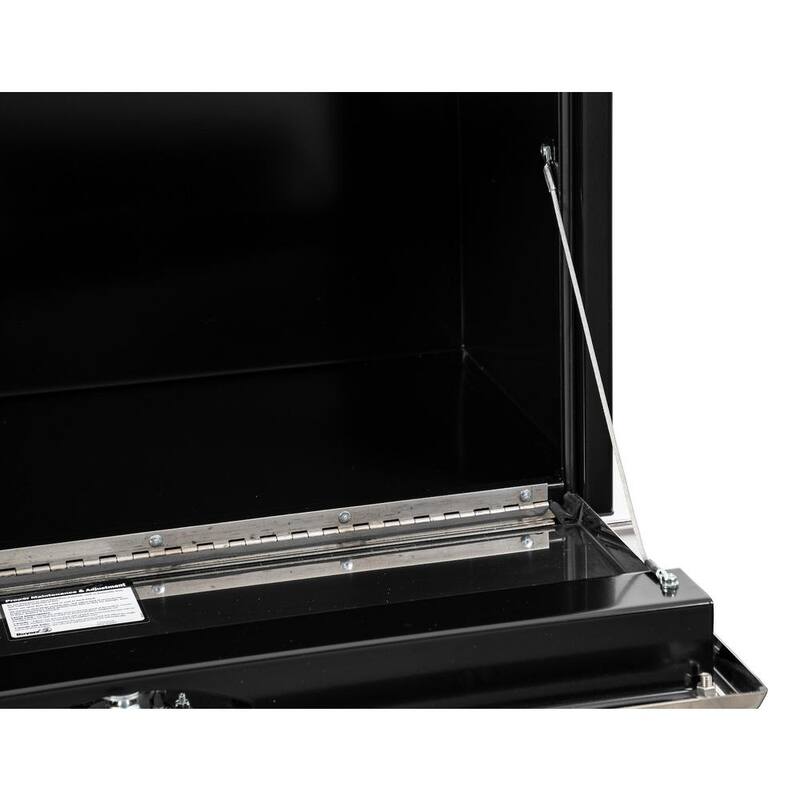 Buyers Products Company 14 in. x 16 in. x 36 in. Gloss Black Steel Underbody Truck Tool Box with Stainless Steel Door - 1703705