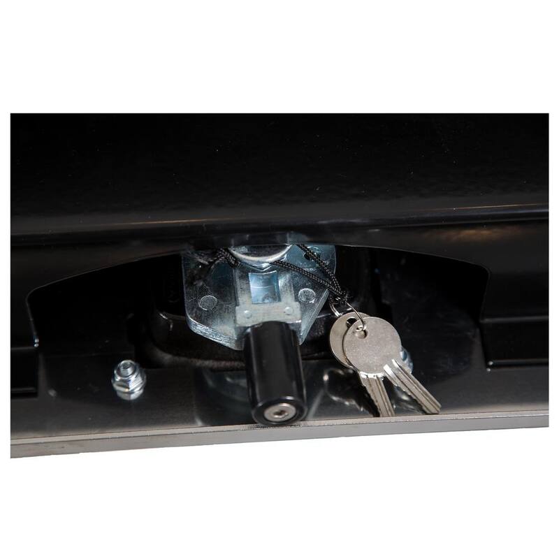 Buyers Products Company 14 in. x 16 in. x 36 in. Gloss Black Steel Underbody Truck Tool Box with Stainless Steel Door - 1703705