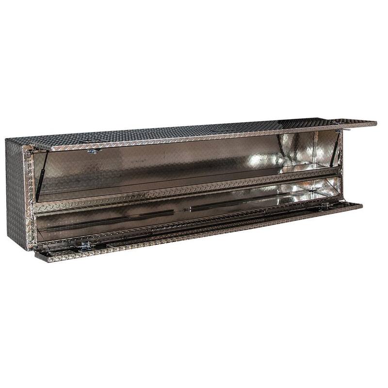 Buyers Products Company 88 in. Diamond Tread Aluminum Top Mount Contractor Truck Tool Box - 1705650