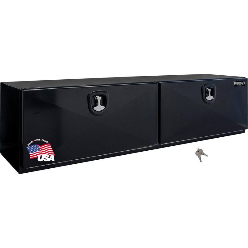 Buyers Products 18 x 18 x 72 in. Pro Series Black Steel Underbody Truck Box - 1752825