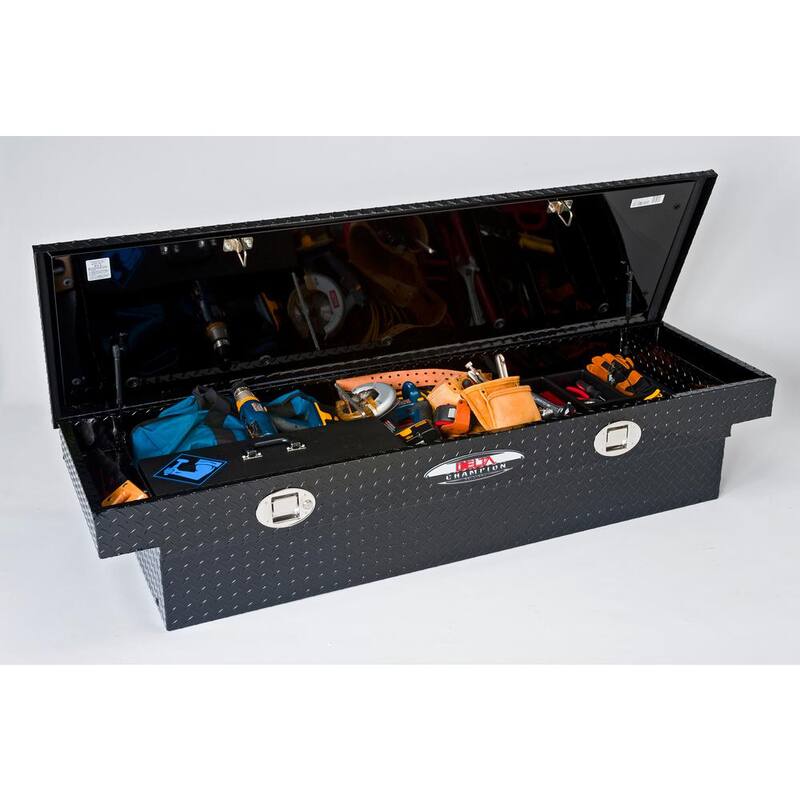Crescent Jobox 70 in. Black Diamond Plate Aluminum Full Size Crossover Truck Tool Box with Gear-Lock™ Latch - 1-232002