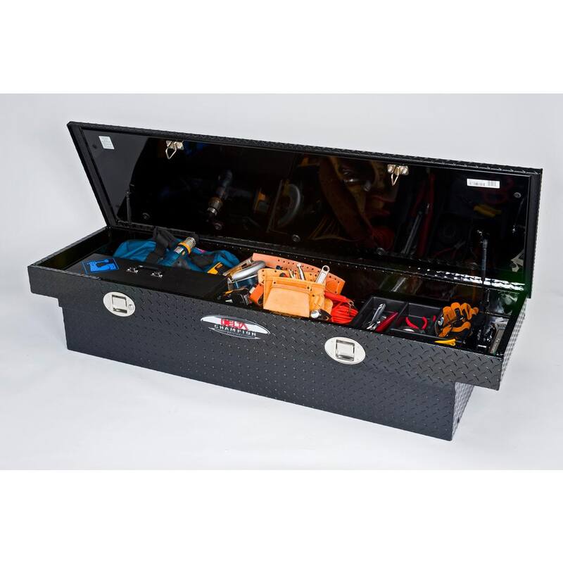 Crescent Jobox 70 in. Black Diamond Plate Aluminum Full Size Crossover Truck Tool Box with Gear-Lock™ Latch - 1-232002