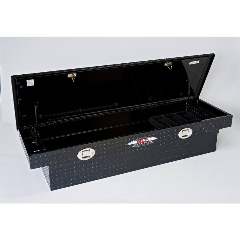 Crescent Jobox 70 in. Black Diamond Plate Aluminum Full Size Crossover Truck Tool Box with Gear-Lock™ Latch - 1-232002