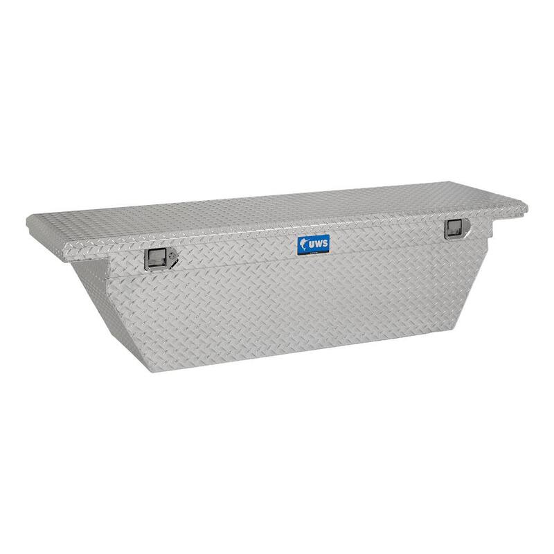 UWS 73.00 in Silver Aluminum Low Profile Crossbed Truck Tool Box - EC10761