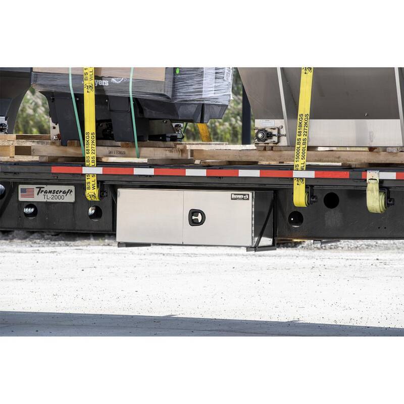 Buyers Products Company 18 in. x 18 in. x 36 in. Smooth Aluminum Underbody Truck Tool Box with Barn Door - 1705305