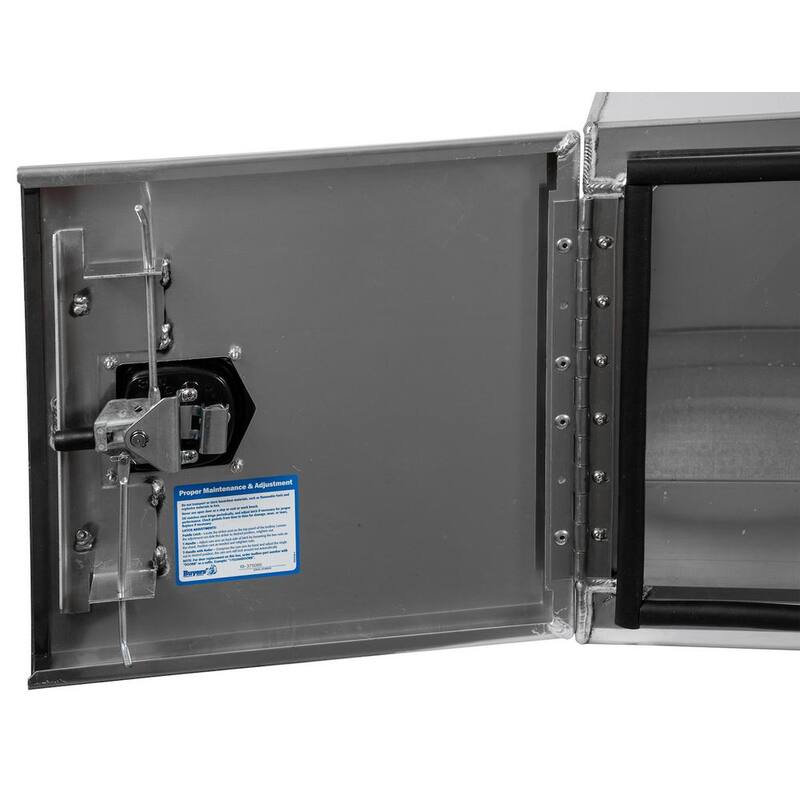 Buyers Products Company 18 in. x 18 in. x 36 in. Smooth Aluminum Underbody Truck Tool Box with Barn Door - 1705305