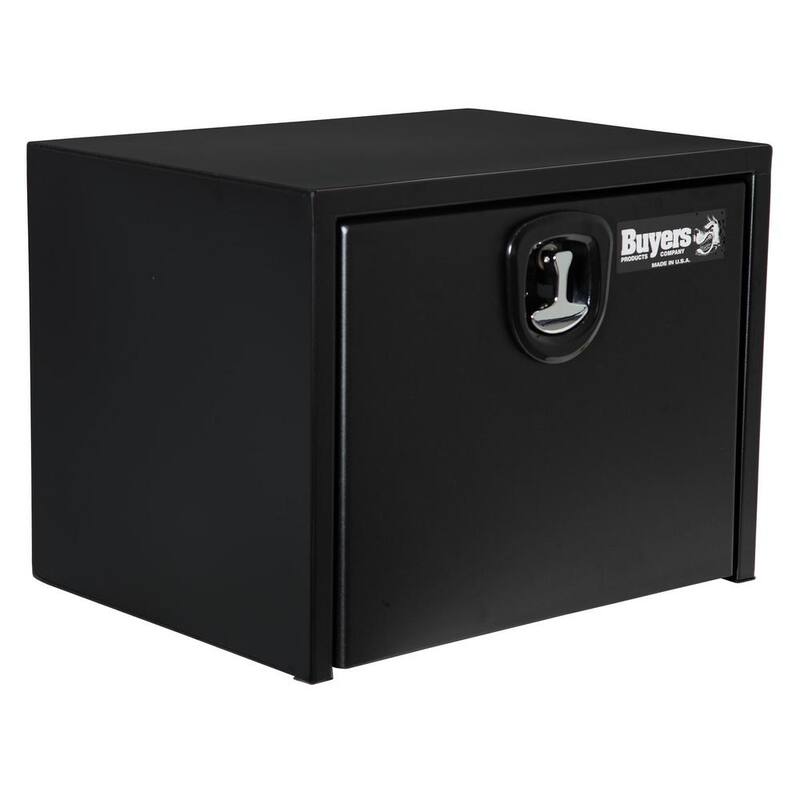 Buyers Products Company 24 in. x 24 in. x 24 in. Matte Black Textured Steel Underbody Truck Tool Box - 1734500