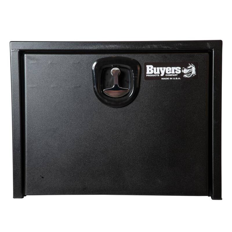 Buyers Products Company 24 in. x 24 in. x 24 in. Matte Black Textured Steel Underbody Truck Tool Box - 1734500