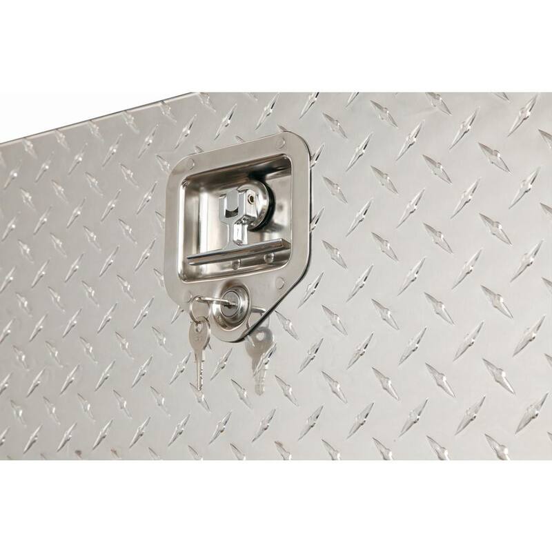 Crescent Jobox 96 in. Diamond Plate Aluminum Top Mount Truck Tool Box with Mounting Kit - 574000D