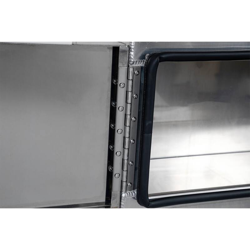 Buyers Products Company 18 x 18 x 48 in. Smooth Aluminum Barn Door Underbody Truck Tool Box Series with Stainless Steel Doors - Double Barn Door - 1763103
