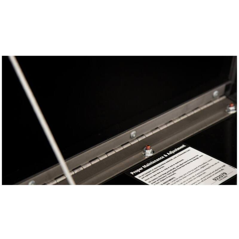 Buyers Products Company 14 in. x 12 in. x 18 in. Gloss Black Steel Underbody Truck Tool Box with Slanted Back - 1703351