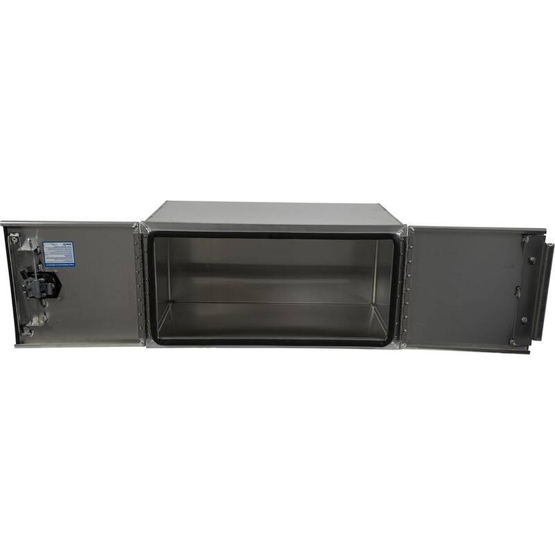 Buyers Products Company 18 in. x 24 in. x 60 in. XD Smooth Aluminum Underbody Truck Tool Box with Barn Door - 1705430