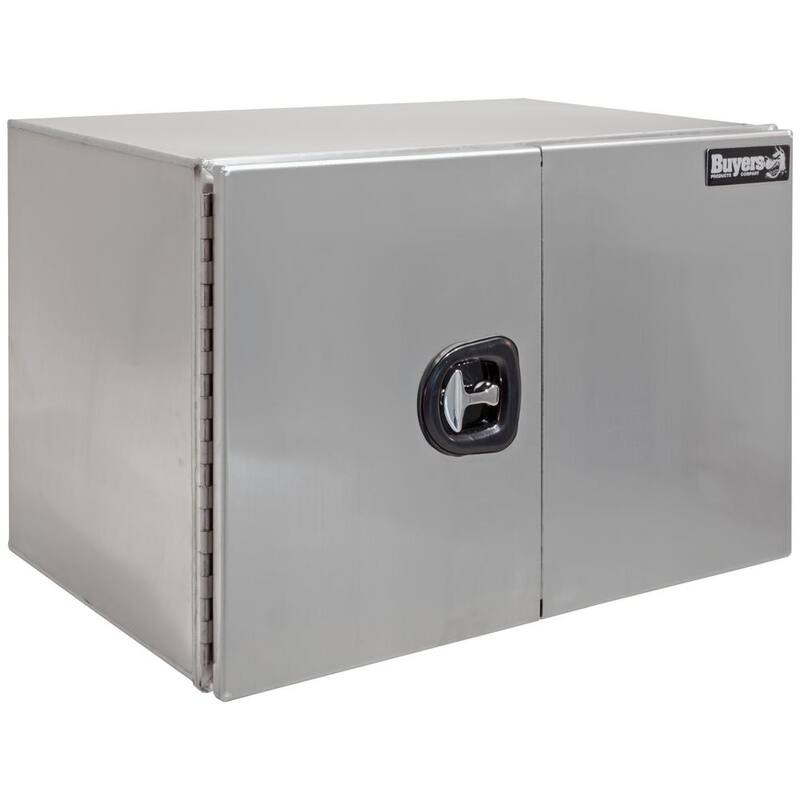 Buyers Products Company 18 in. x 24 in. x 60 in. XD Smooth Aluminum Underbody Truck Tool Box with Barn Door - 1705430