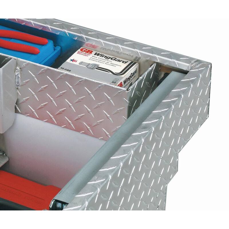 Crescent Jobox 61 in. Diamond Plate Aluminum Compact Crossover Truck Tool Box - PAC1587000