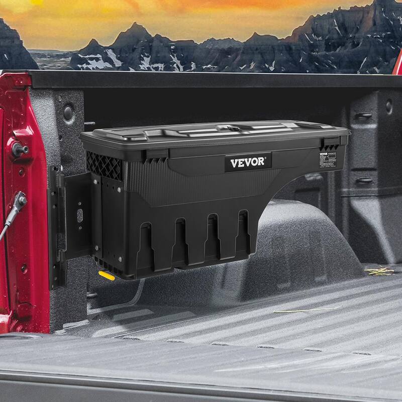 VEVOR Truck Bed Storage Box, Lockable Lid, Waterproof ABS Wheel Well Tool Box 6.6 Gal./20 L, Compatible with Chevrolet - KCLJGJXJSYCBDIFK7V0-0920