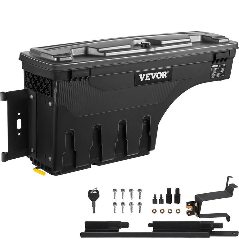 VEVOR Truck Bed Storage Box, Lockable Lid, Waterproof ABS Wheel Well Tool Box 6.6 Gal./20 L, Compatible with Chevrolet - KCLJGJXJSYCBDIFK7V0-0920