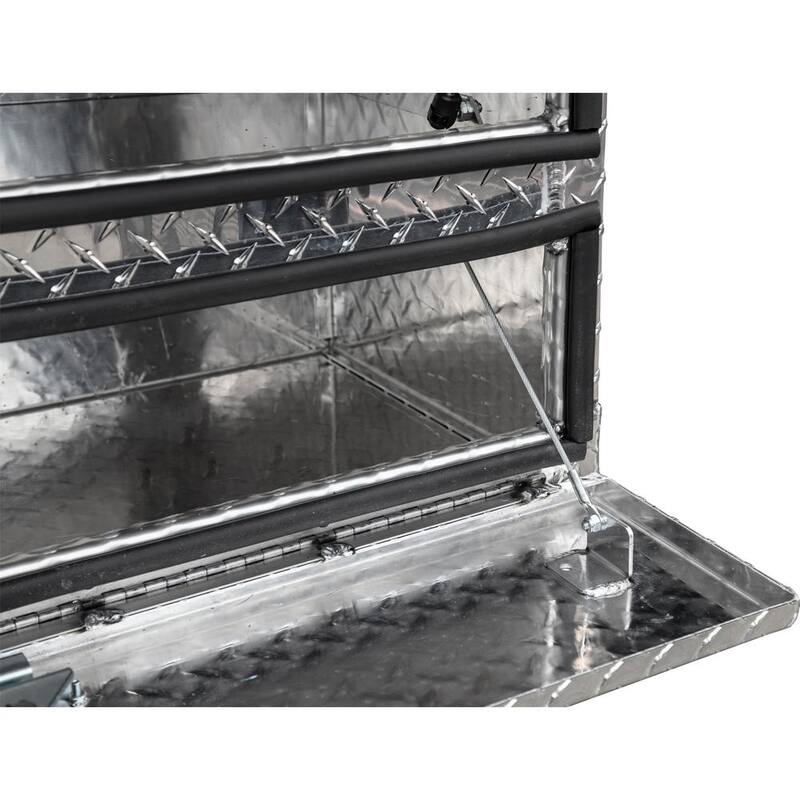 Buyers Products 21 in. x 18 in. x72 in. Diamond Tread Aluminum Flatbed Contractor with Lower Door - 1701578