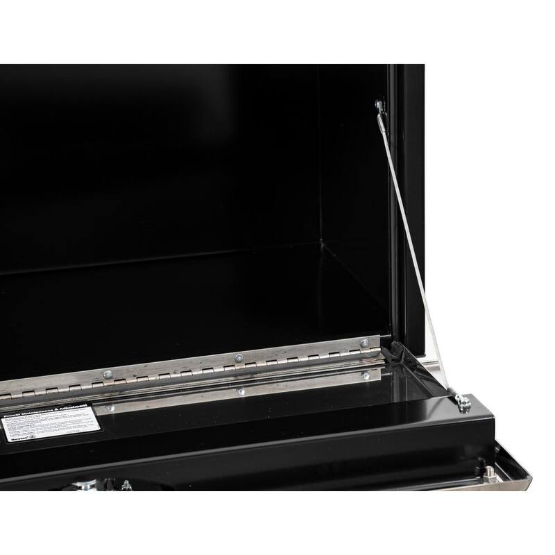 Buyer's Products 18 x 18 x 36 in. Black Steel Under body Truck Box With Stainless Steel Door - 1702705