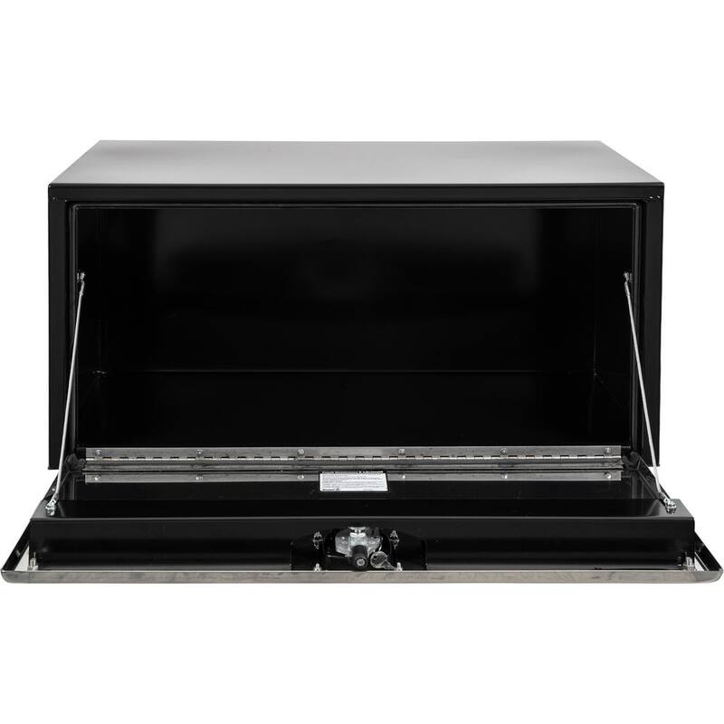 Buyer's Products 18 x 18 x 36 in. Black Steel Under body Truck Box With Stainless Steel Door - 1702705