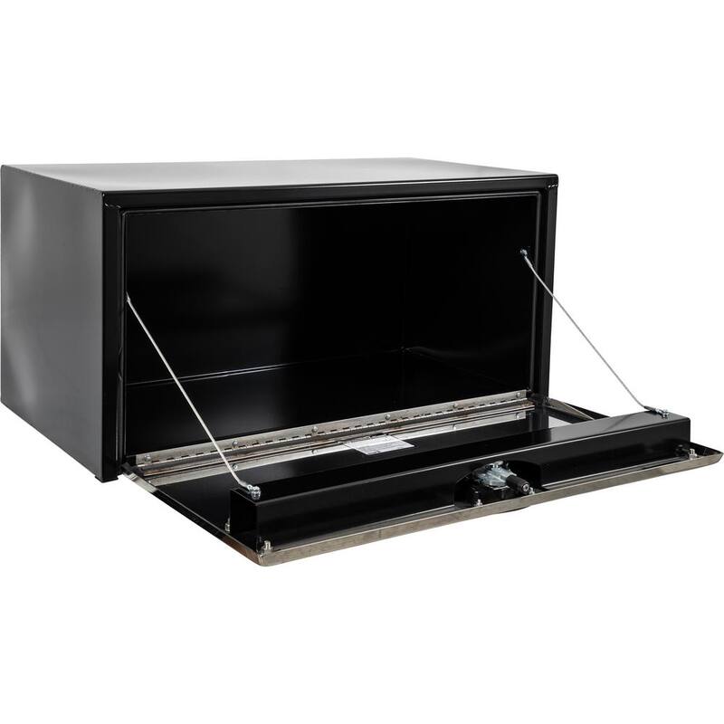 Buyer's Products 18 x 18 x 36 in. Black Steel Under body Truck Box With Stainless Steel Door - 1702705