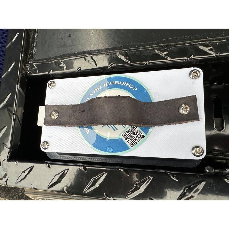 ICEBURG 72 in. Black Aluminum Full Size Crossover Truck Tool Box with 2 Speakers, Red, Lighting and Cooler - ARC-BLK-2-RED
