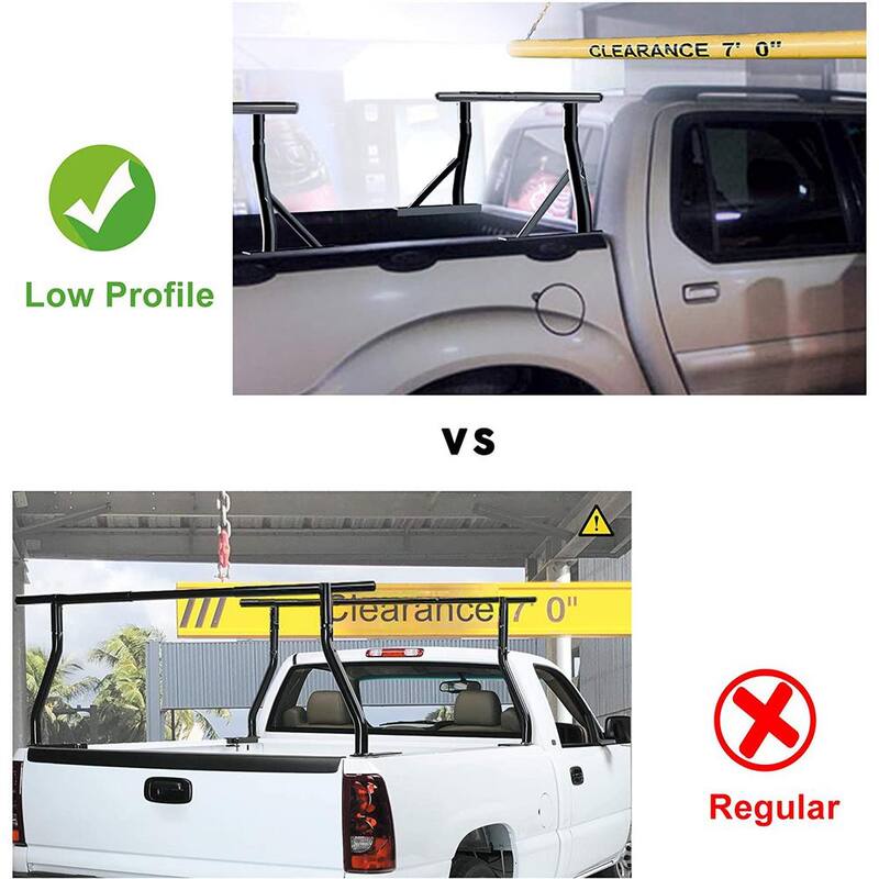 CALHOME 800 lbs. 24 in. Low Profile New Style Flat Adjustable Pick Up Rack Ladder Rack Truck Rack Truck Bed Rack(Patent Pending) - %24-New-PURACK-Flat-K