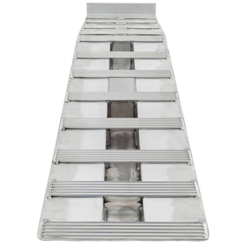 DISCOUNT RAMPS 20,000 lbs. Per Axle 64 in. x 16 in. Aluminum Semi Truck Wheel Riser Service Ramps - WR-20K