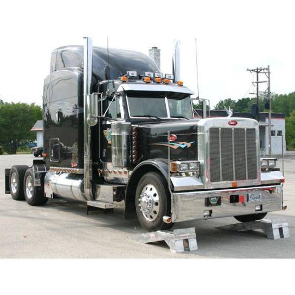 DISCOUNT RAMPS 20,000 lbs. Per Axle 64 in. x 16 in. Aluminum Semi Truck Wheel Riser Service Ramps - WR-20K
