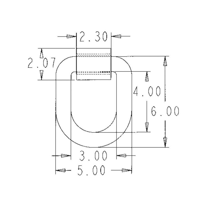 Buyer's Products Domestically Forged 1 in. Extended D-Ring with Weld-On Mounting Bracket - B50PKGD