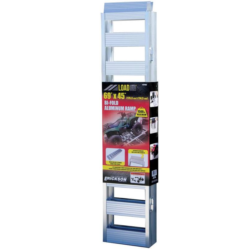Erickson 69 in. x 45 in. Aluminum Tri-Fold Non-Arched Ramp - 07462