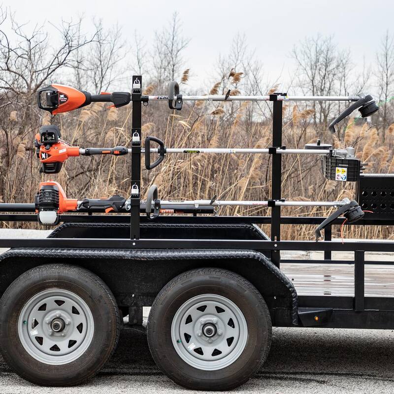 Buyers Products Company 3-Position Trimmer Edger Rack Holder Open Landscape Trailer - LT21