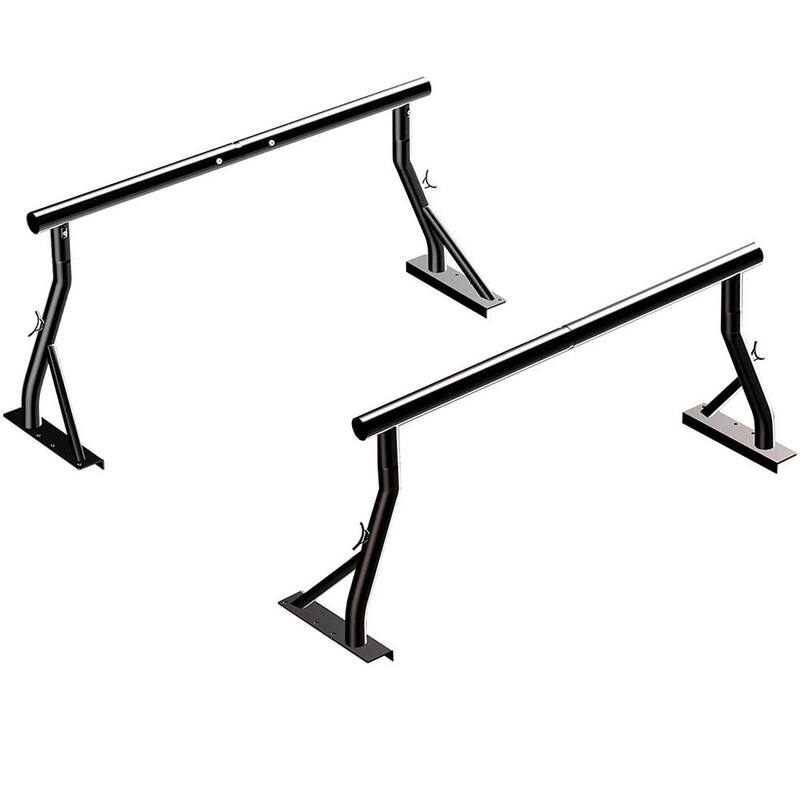 CALHOME 800 lbs. 24 in. Low Profile Universal Pick Up Rack Ladder Rack Truck Bed Rack w/Toyota Mounting Clamps (Patent Pending) - %24-New-PURACK-Flat-K+Clamps-K(8pcs)