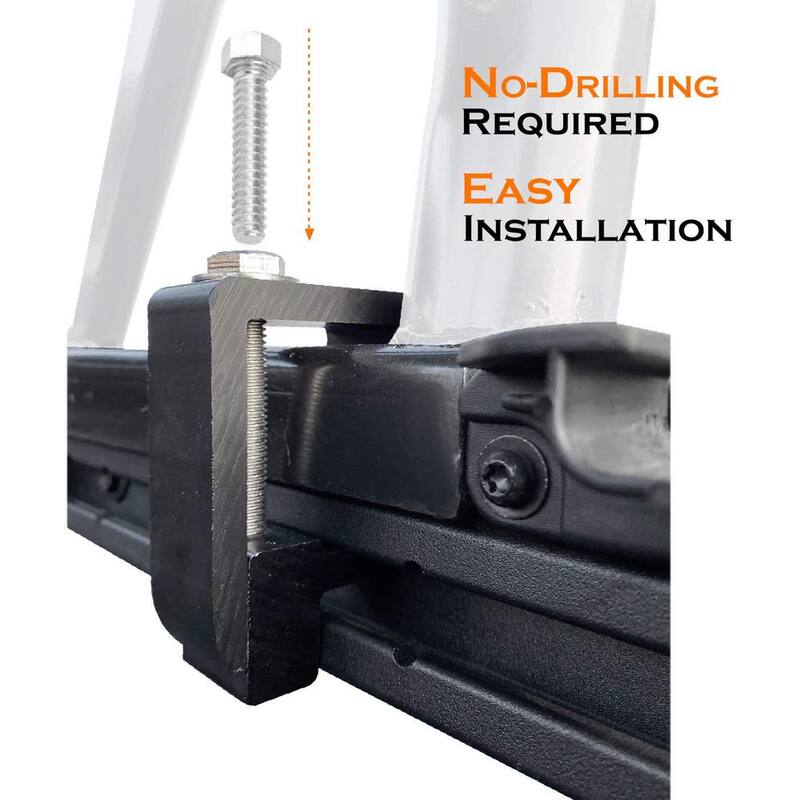 CALHOME 800 lbs. 24 in. Low Profile Universal Pick Up Rack Ladder Rack Truck Bed Rack w/Toyota Mounting Clamps (Patent Pending) - %24-New-PURACK-Flat-K+Clamps-K(8pcs)