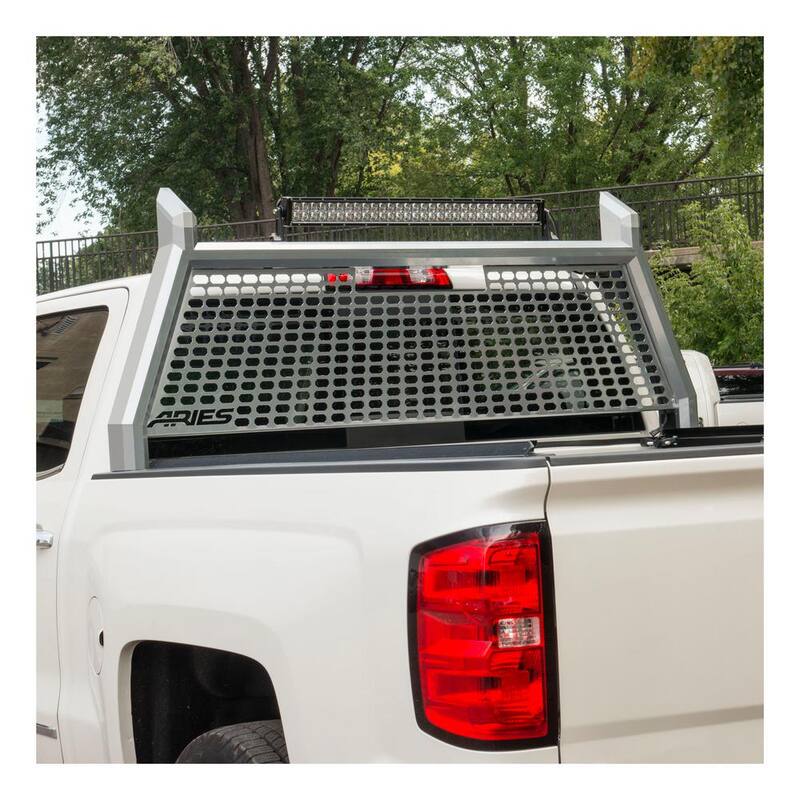 Aries AdvantEDGE Chrome Aluminum Headache Rack, Select Ford F-250, F-350 Super Duty - 1110203