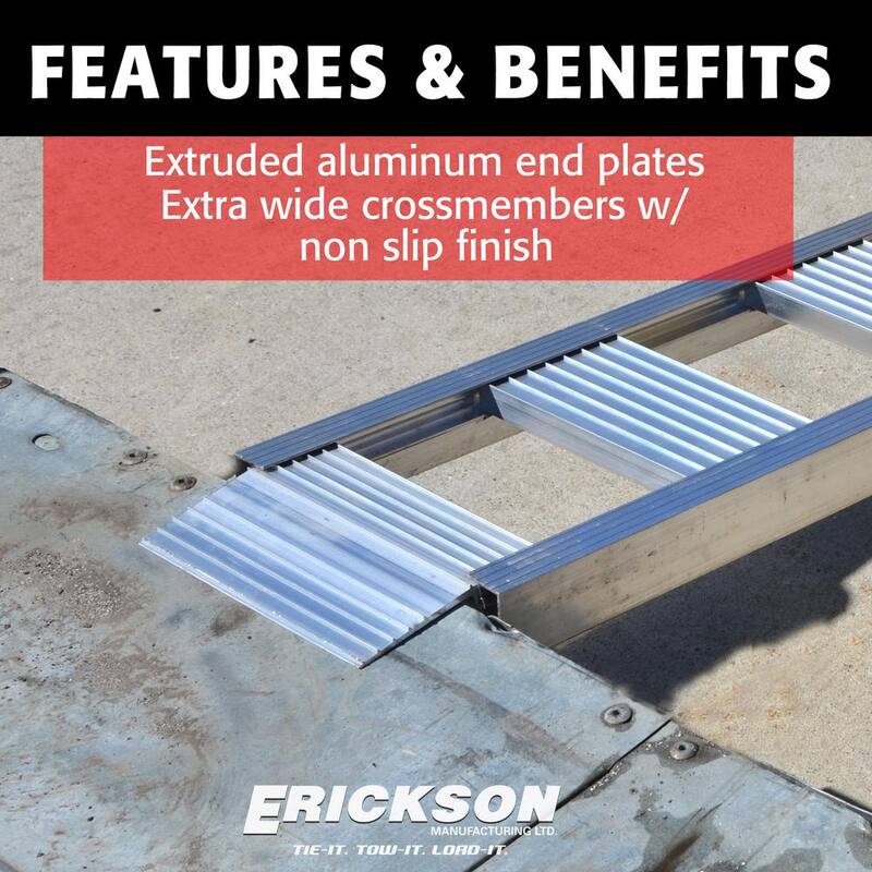 Erickson 72 in. x 9 in. Aluminum Loading Ramps (2-Pack) - 07445