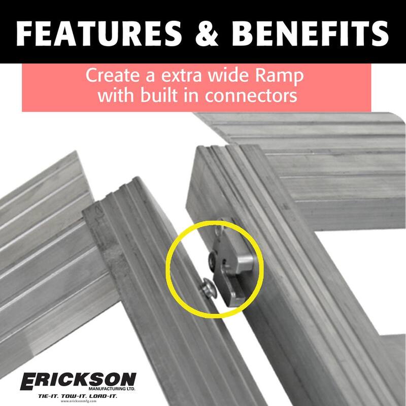 Erickson 72 in. x 9 in. Aluminum Loading Ramps (2-Pack) - 07445