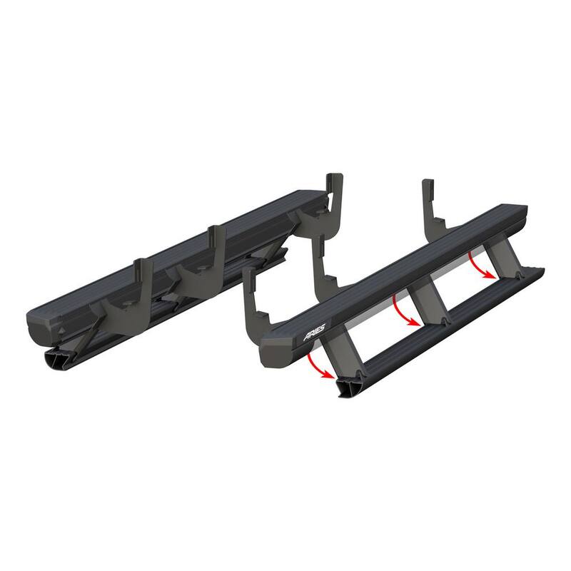 Aries ActionTrac 83-Inch Retractable Powered Running Boards, Select Chevy Silverado, GMC Sierra 1500, 2500, 3500 HD Crew Cab - 3048315