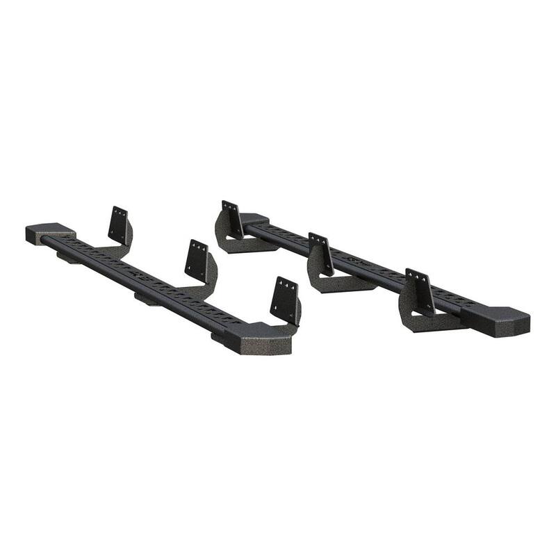 Aries Black Steel Rocker Step Guard Running Boards, Select Ram 1500 Crew Cab - 2074112