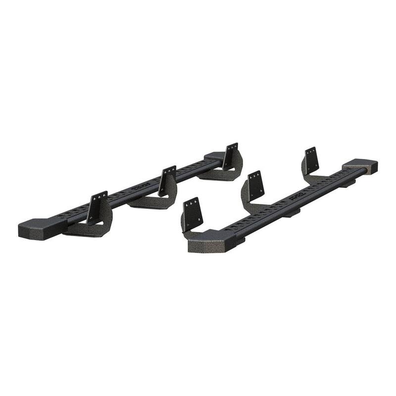 Aries Black Steel Rocker Step Guard Running Boards, Select Ram 1500 Crew Cab - 2074112
