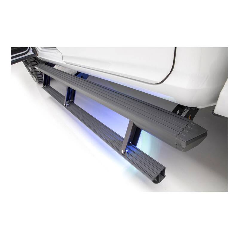 Aries ActionTrac 79-Inch Retractable Powered Running Boards, Select Chevrolet Silverado, GMC Sierra 1500, 2500, 3500 Crew Cab - 3047902