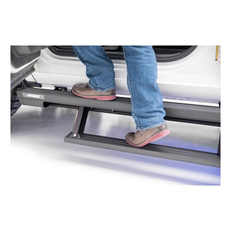 Aries ActionTrac 79-Inch Retractable Powered Running Boards, Select Dodge, Ram 1500, 2500, 3500 Crew Cab - 3047912