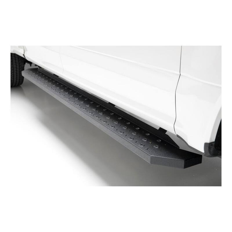 Aries RidgeStep Black Steel 6-1/2 x 91-Inch Running Boards, Select Chevy Silverado, GMC Sierra 1500, 2500, 3500 HD Crew Cab - 2055541