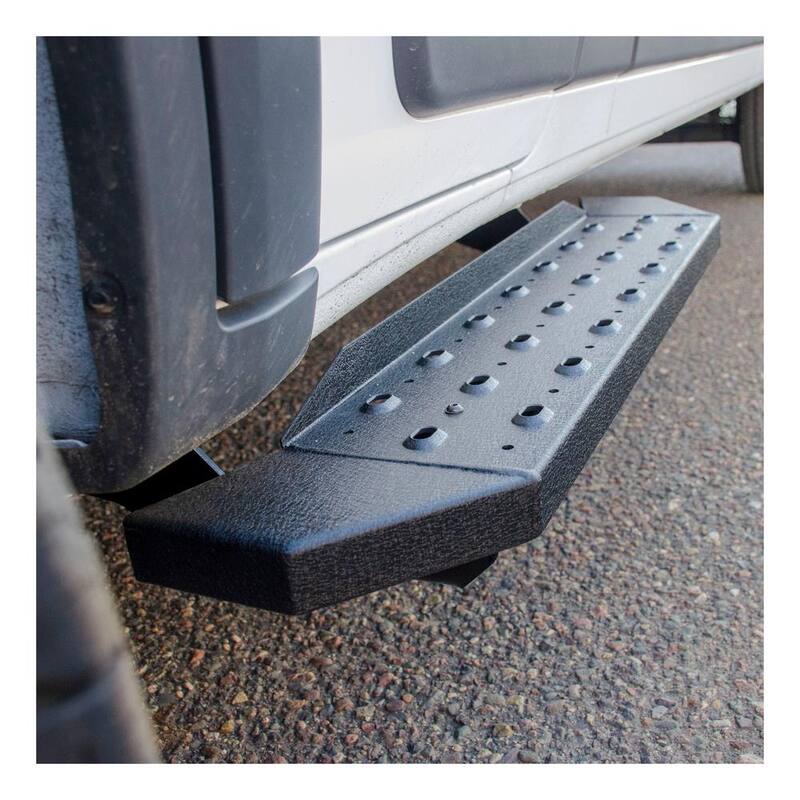 Aries RidgeStep 6-1/2" x 96", 36" Black Steel Running Boards (No Brackets) - C3696