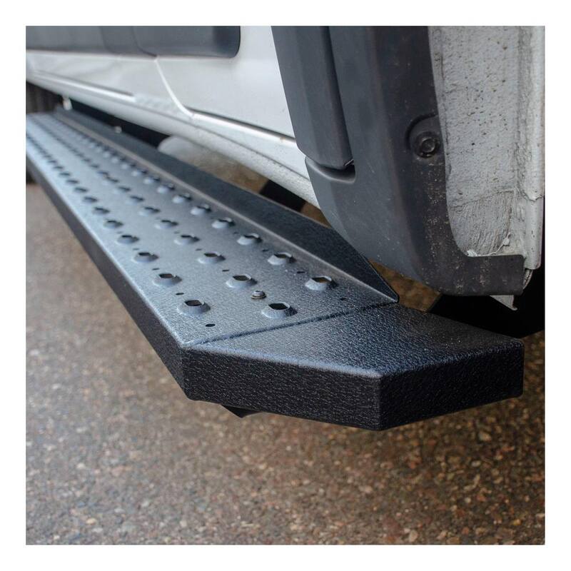 Aries RidgeStep 6-1/2" x 96", 36" Black Steel Running Boards (No Brackets) - C3696