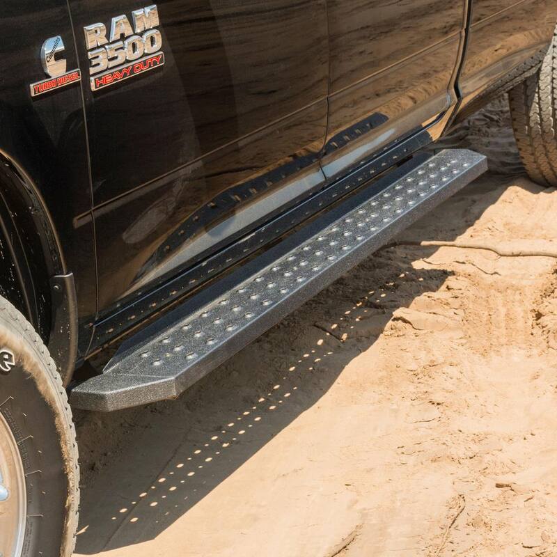 Aries RidgeStep Black Steel 6-1/2 x 85-Inch Truck Running Boards, Select Ram 1500, 2500, 3500 - 2055515