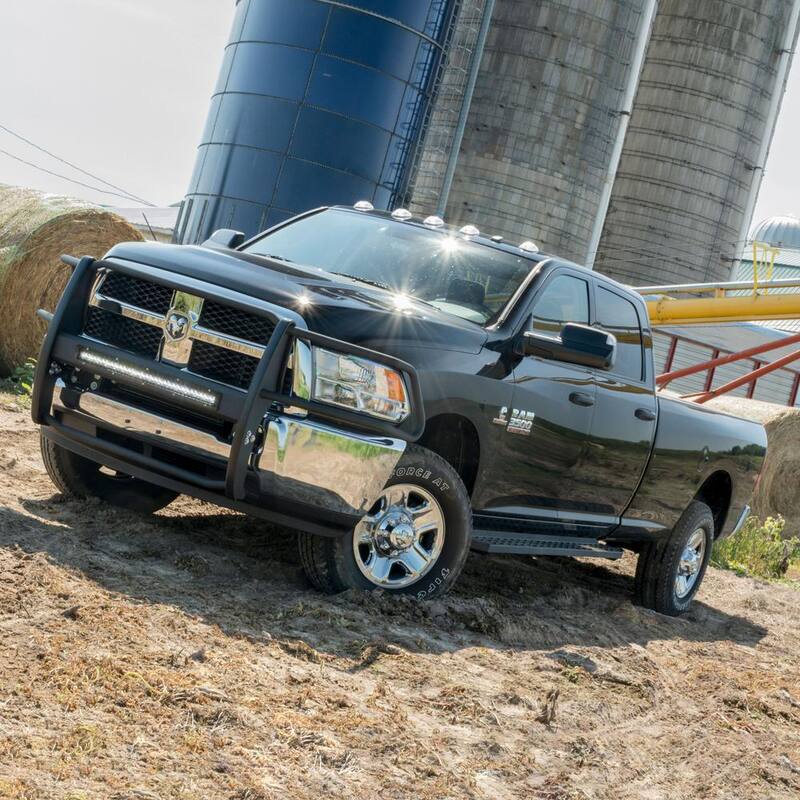 Aries RidgeStep Black Steel 6-1/2 x 85-Inch Truck Running Boards, Select Ram 1500, 2500, 3500 - 2055515