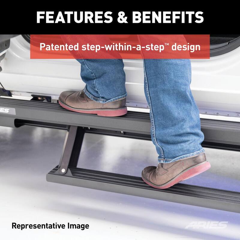 Aries ActionTrac 79-Inch Retractable Powered Running Boards, Select Jeep Gladiator - 3047975